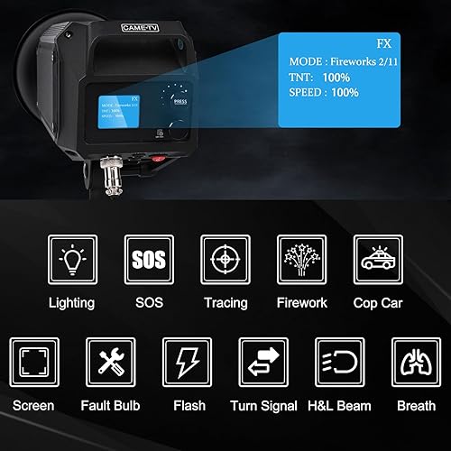 Miniatura 5 de Came-TV - Luz de video LED de 220 W, salida continua Tioga COB, luz diurna 5600K con reflector,