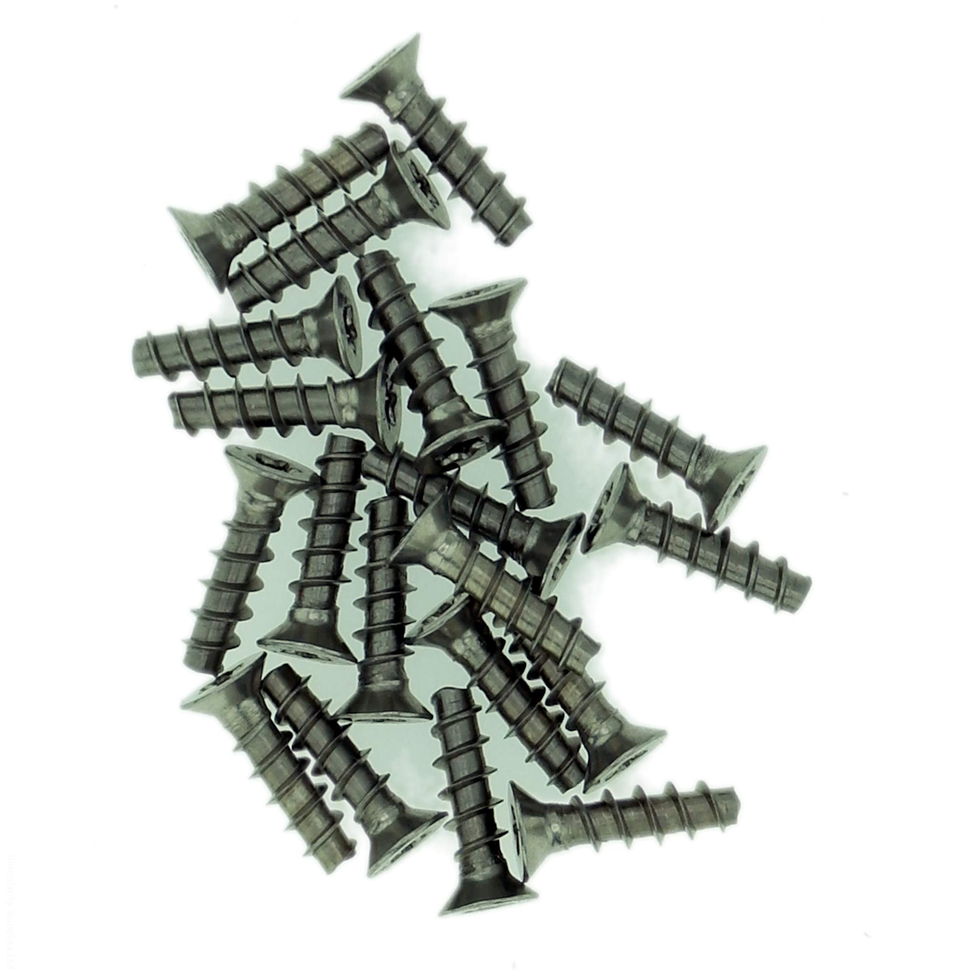 Singularity Supplies D3 (3Mm X 20Mm) Tx Countersunk Screws For Plastic (Trilobular) - Stainless Steel (A2) (Pack Of 20)