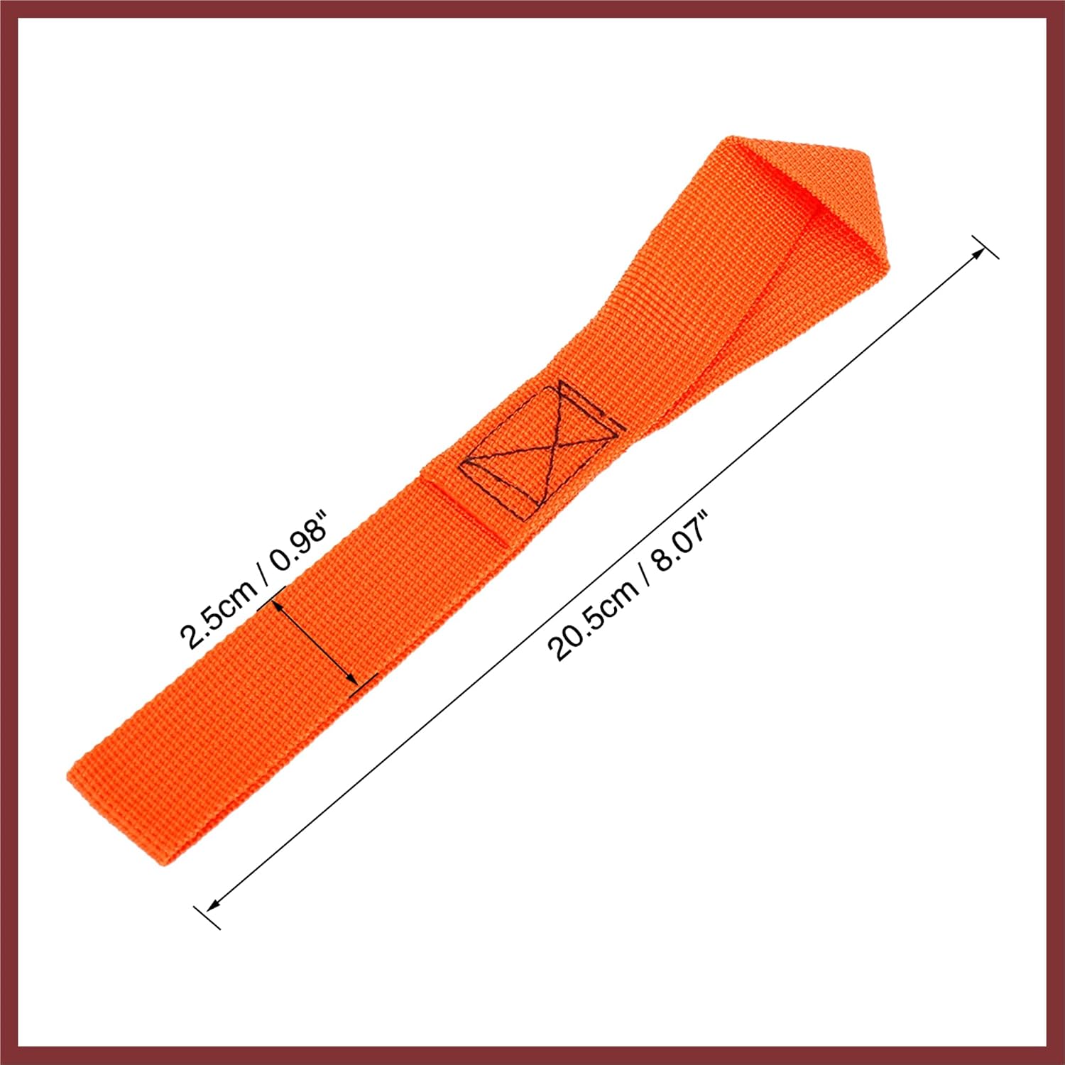 6pcs 8.07" x 0.98" Cargo Belt Soft Loop Tie Down Trailer Straps for Motorcycle ATV UTV Orange 2.5cmx20.5 Cm Replace Parts