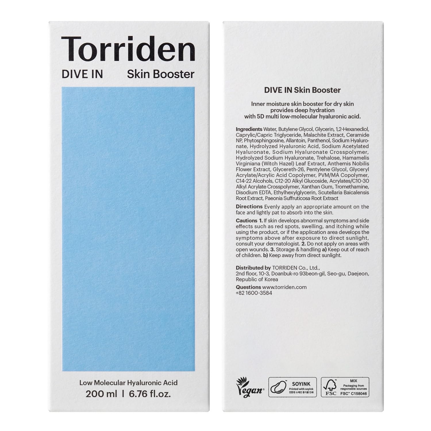 Torriden DIVE IN Skin Booster 200ml (6.76 fl. oz.) | Deep Nourishing Facial Toner for Dry, Sensitive Skin | Hyaluronic Acid, Panthenol, Ceramide - Image 9