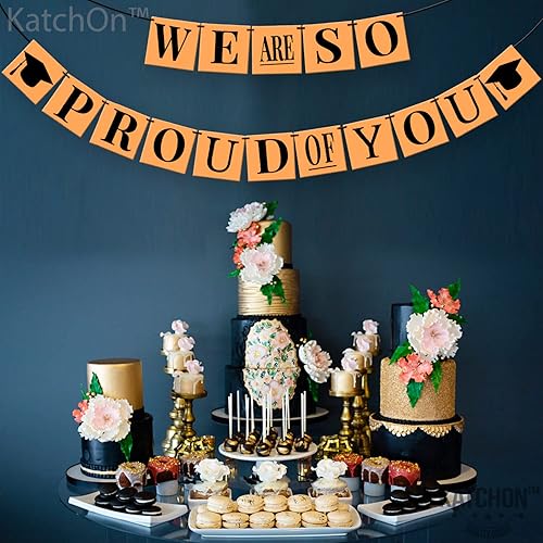 Miniatura 7 de KatchOn, Globos con texto en inglés We Are So Proud of You, globos de graduación de 16 pulgadas, pancarta negra con texto en inglés We Are So Proud