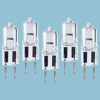 5PCS G6.35 Halogen Bulb 24V Dimmable 2800K Warm White 2 Prong Light Bulb GY6.35 24V-100W