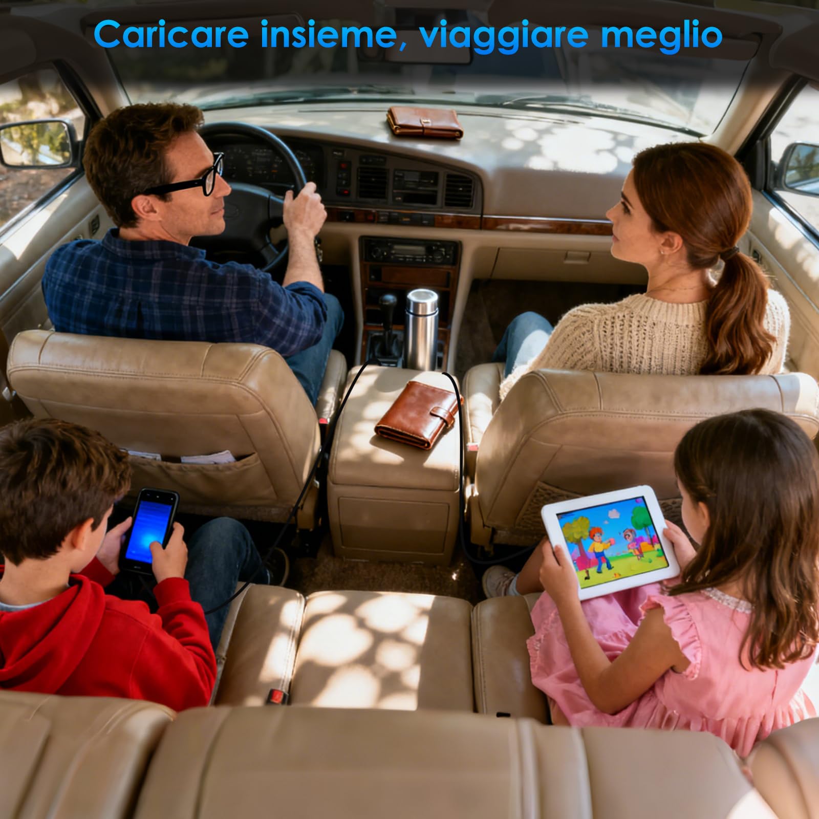Caricatore Auto Accendisigari 66W, Caricatore Auto Retrattile USB C 4 in 1 Con Cavo Estensibile, Carica Batteria Per Auto Cellulare Compatibile Con i Phone 16/15/14/13 e Sam-sung S25/S24/S23
