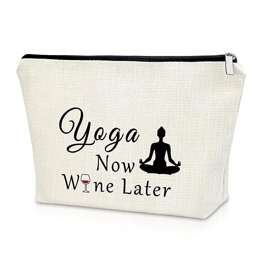 Yoga Gifts for Yoga Lover Yoga Gift for Women Makeup Bag Meditation Gifts Birthday Gifts for Women Friend Cosmetic Bag Yoga Novelty Gift Yoga Instructor Gift Christmas Gifts Cosmetic Travel Pouch