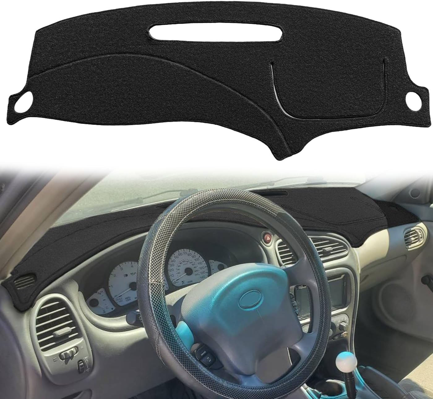 Dash Cover Mat Custom Fit for Oldsmobile Alero,Dashboard Pad Cap Carpet Protector K220 (Black)