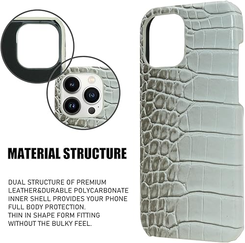 Miniatura 4 de Funda de cuero para iPhone 13 Pro, diseño clásico retro, suave TPU delgado, a prueba de golpes, funda de cuero de diseñador para iPhone 13 Pro, moda