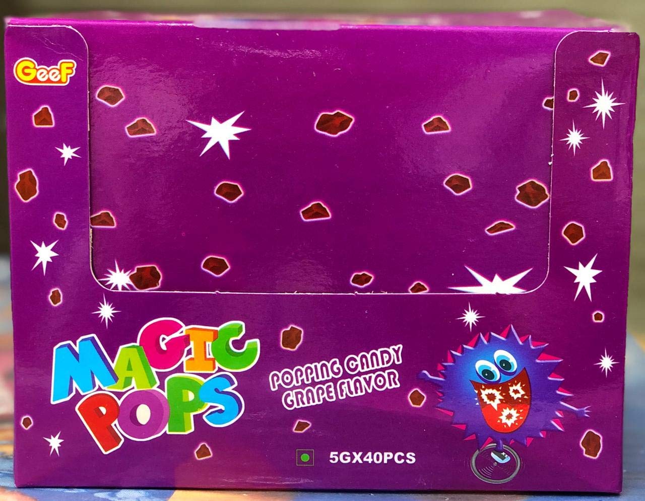 Jai Jinendra Magic Pop 5.5g x 40 = 220gm (Pack Of 40piece) (Grape)