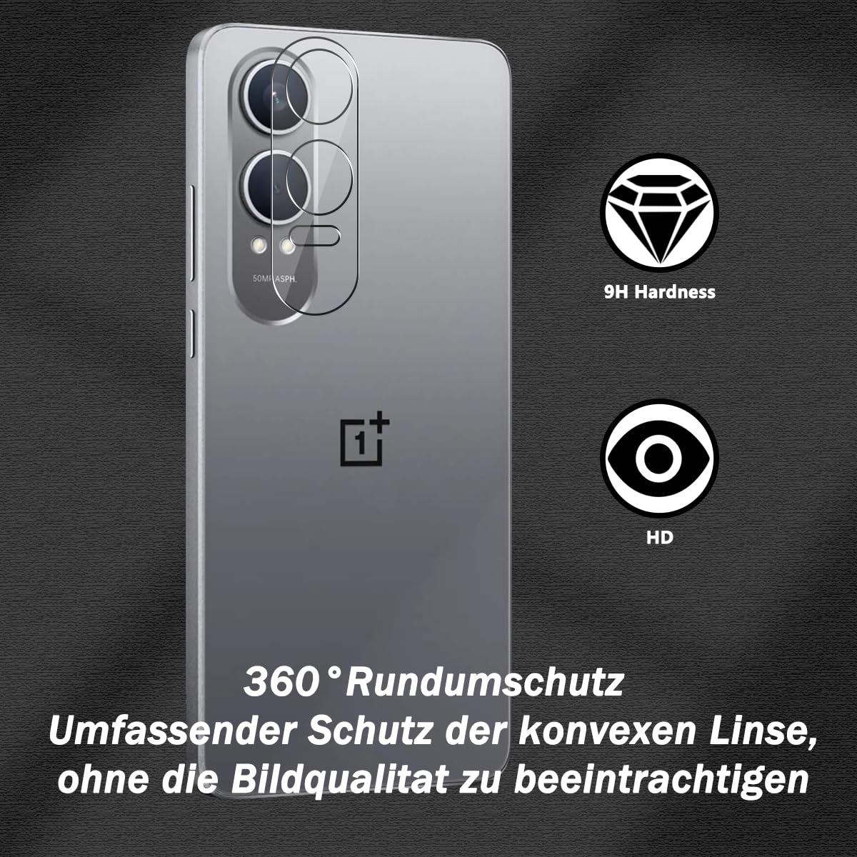 Mr.Shield Pellicola Vetro Temperato Per OnePlus Nord CE 4 Lite 5G | 3 Pezzi, 9H, Anti-impronta