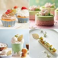 Vista 3 de Jopgeey - Moldes de silicona (2 piezas) Jopgeey Fondant Tuile Moldes con múltiples hojas huecas 3D chocolate caramelo encaje moldes de silicona