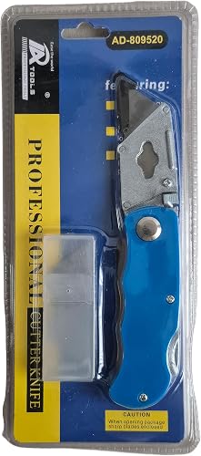 18mm Professional Utility Knife With Spare Blade – Retractable Snap-Off Box Cutter – Heavy Duty Cutting Knife for Cardboard, Packaging, Craft, Office & DIY Use