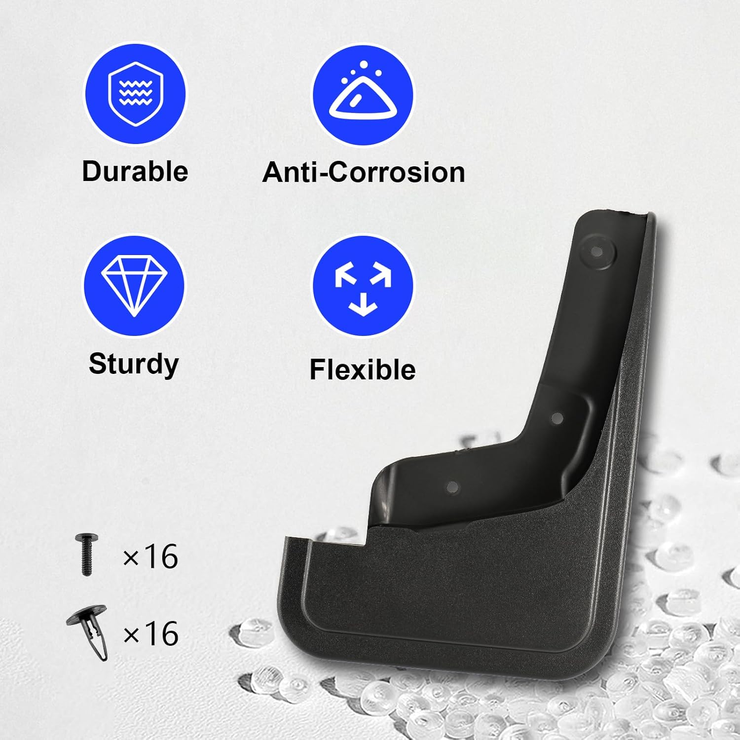 Mud Flaps Splash Guards for Ford Ranger 2024 2025 Mud Guards Fender Compatible with Ford Ranger XL, XLT, Lariat (Not for Raptor), Front & Rear