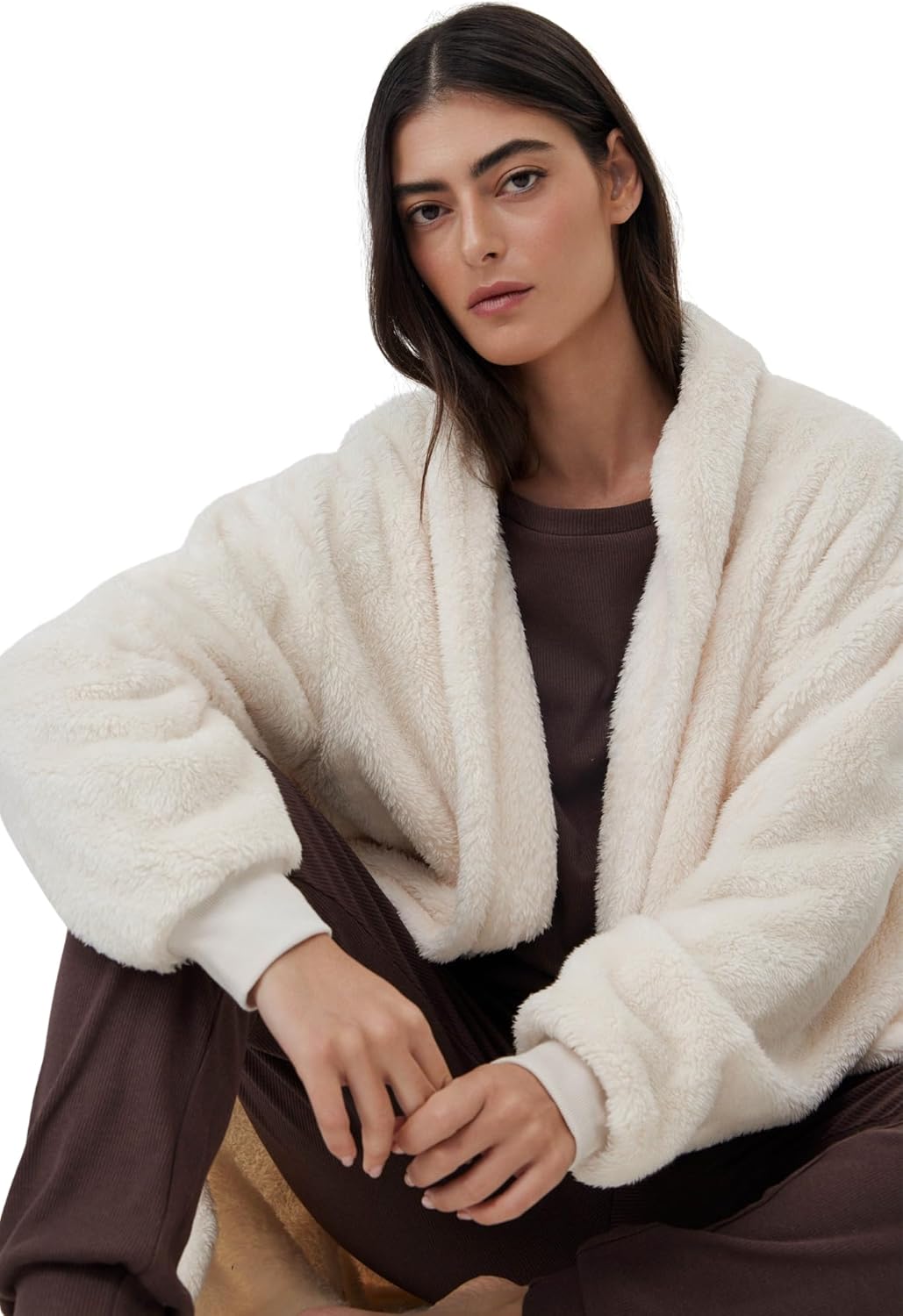Gottex Beach Life The Cloud Blanket Cardigan One Size - Oversized fit, Side pockets, Open-front style
