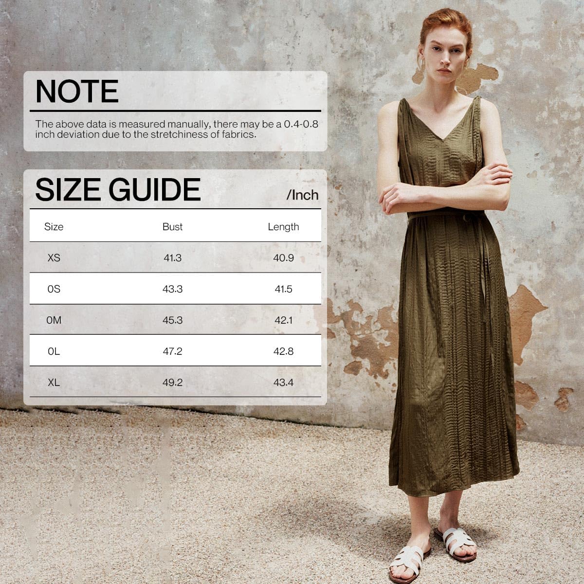 URBAN REVIVO Womens Summer Sleeveless Dresses 2025 V Neck Long Maxi Dress Casual Spaghetti Beach Sun Dress - Image 5