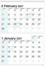 CK-03 Wall Calendar [Begins January 2025] B2 Blue Point 2 Month