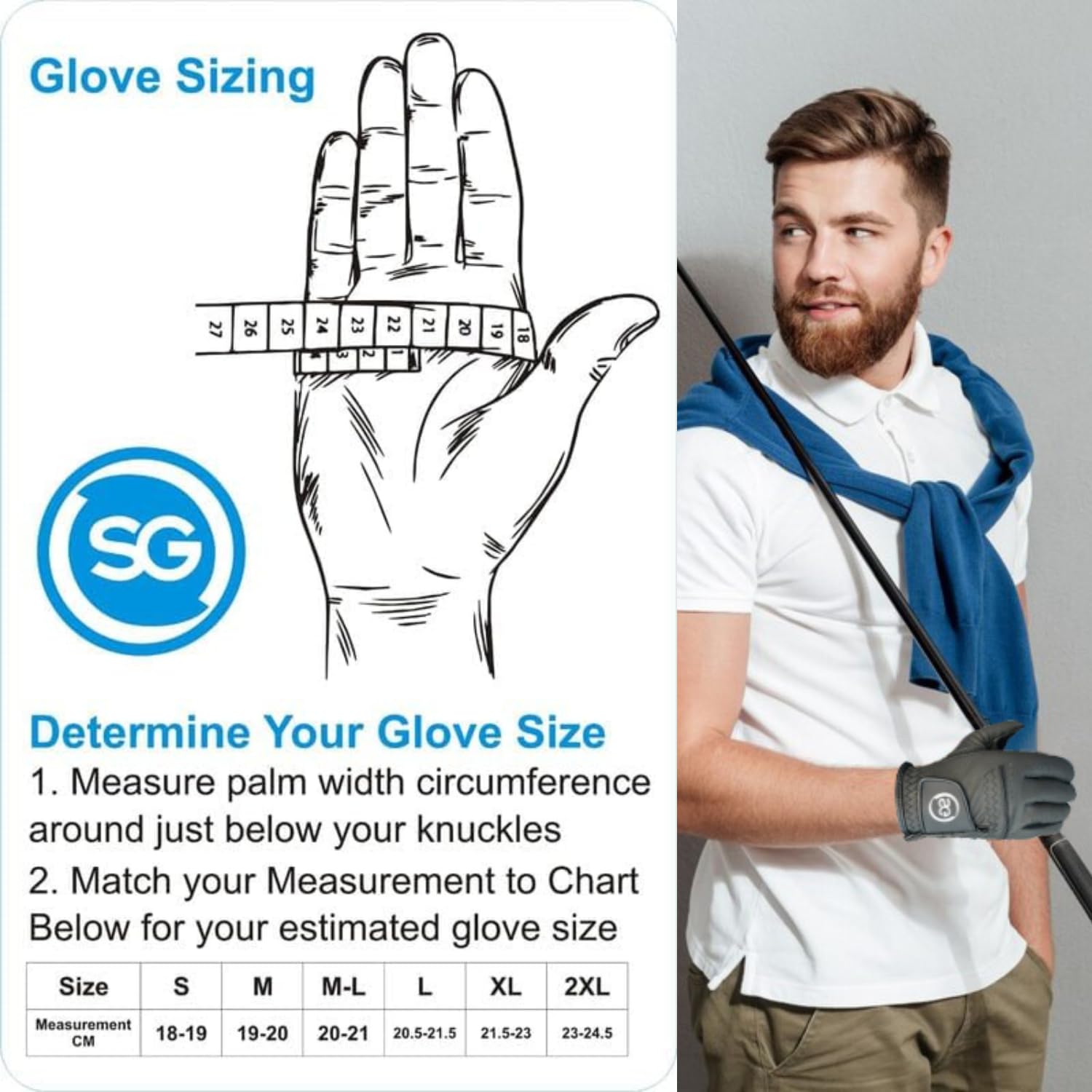 Pack of 3 Synthetic Microfiber Men's Golf Gloves, Adjustable Closure Strap, Suitable for All Weather Conditions - Image 4