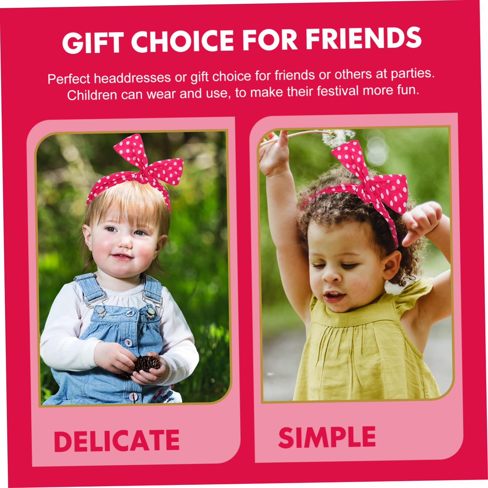 MAGICLULU 3 Juegos De Diademas De Material Seguro Para Mujer Con Lazo Para Niñas Decoración Para Fiestas Navideñas (4 Unidades)