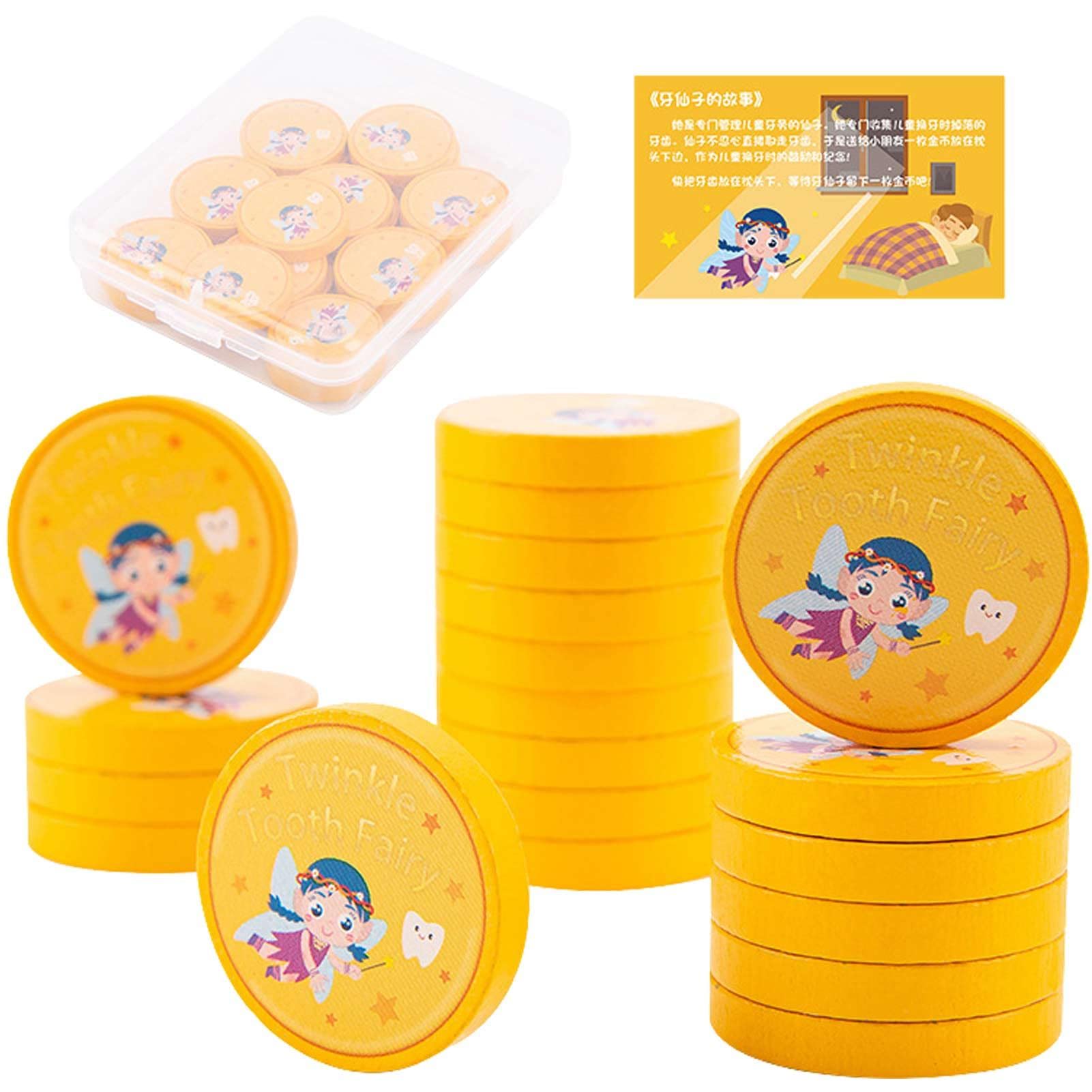 20 Tooth Fairy, Reward Commemorative Coin With Clear Storage Box, Tooth Fairy For Girls Boys