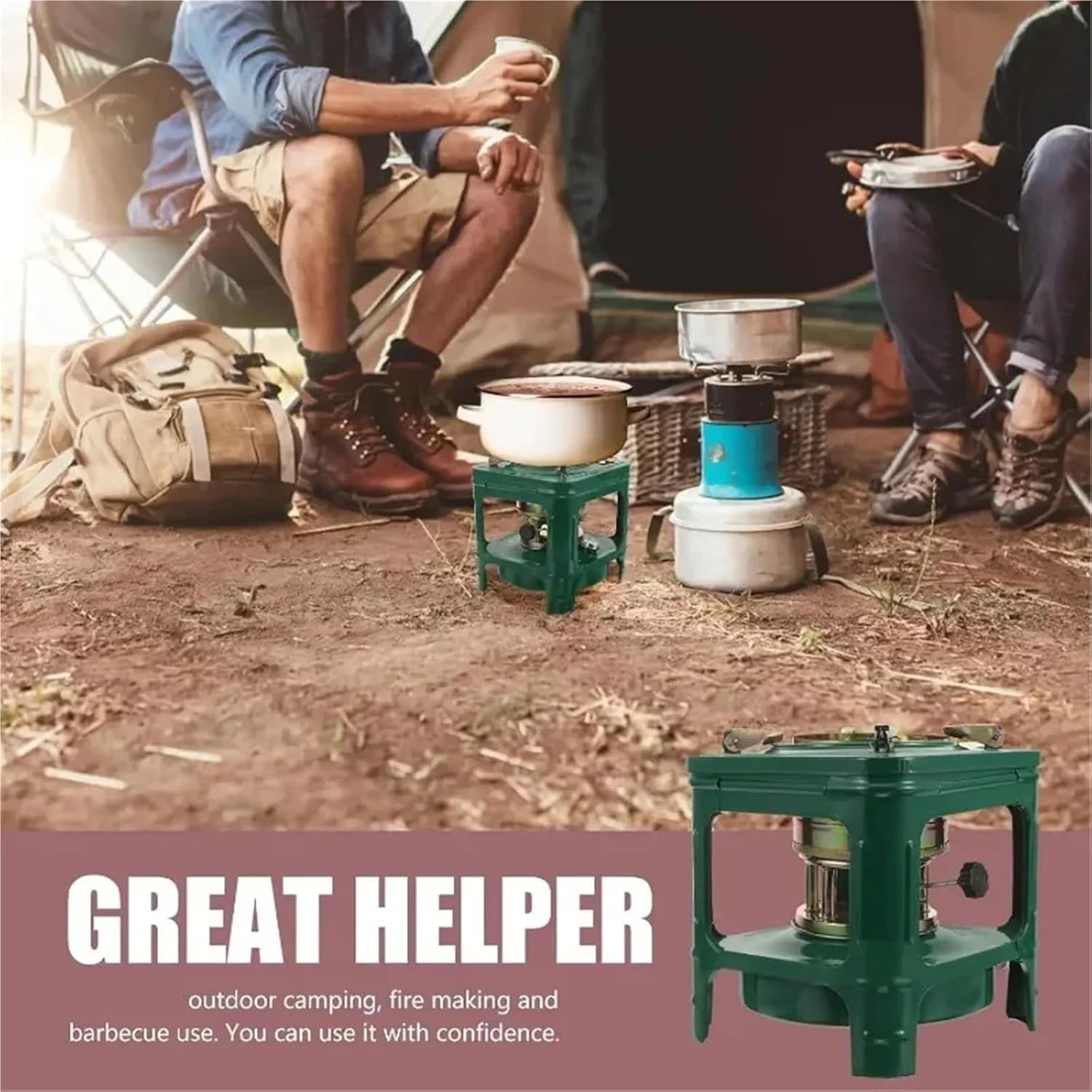 Kerosene Heater, Camping Kerosene Heater Portable Windproof Stove Outdoor Burner Patio Picnic Cooking Paraffin Gear,for Indoor Camping Garage(Round)
