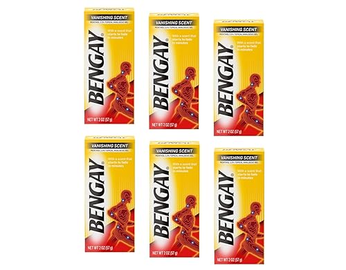 Bengay Gel para aliviar el mentol, aroma de 2 onzas, compra paquetes y ahorra (paquete de 6)
