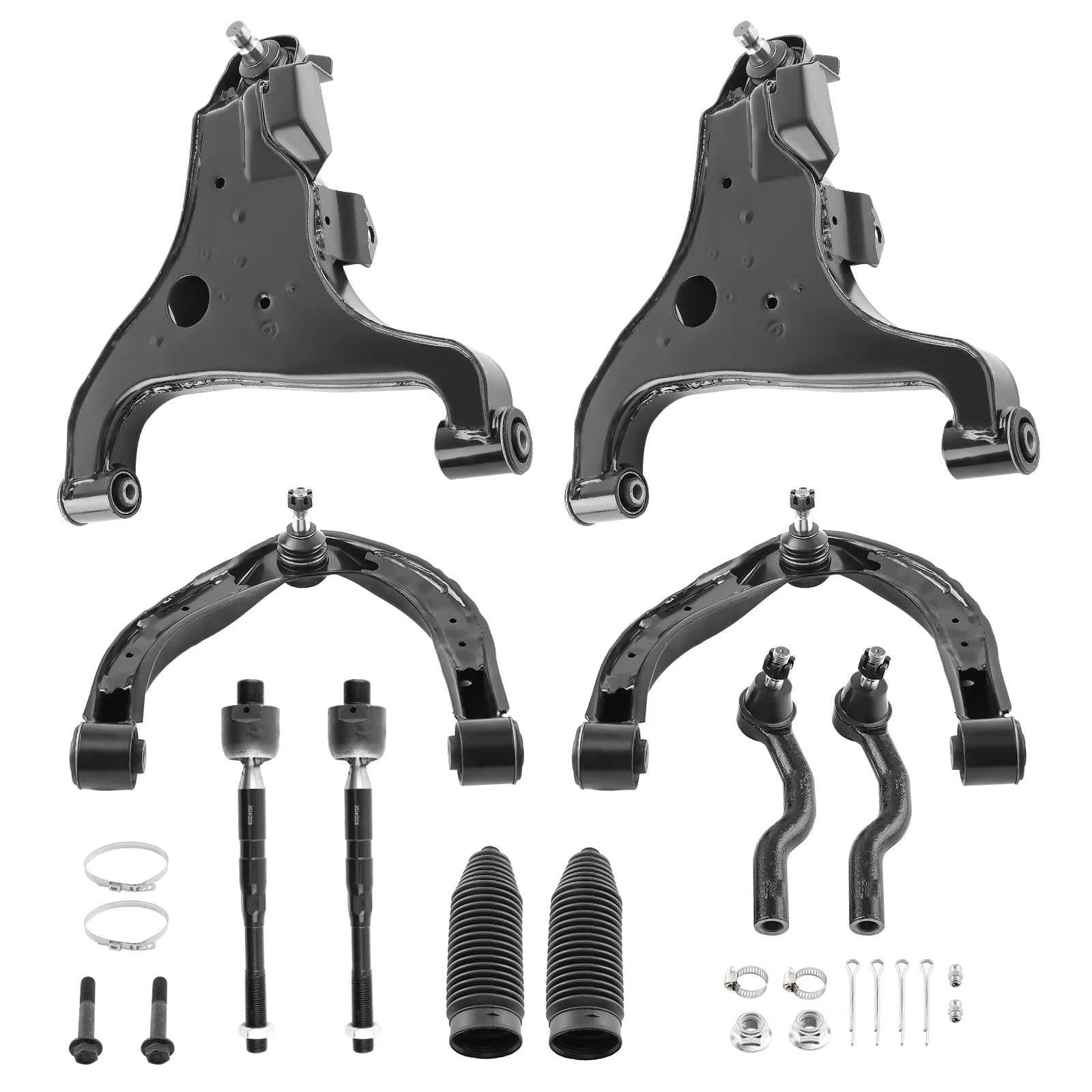 Brazo De SuspensióN Compatible Con Infiniti Para QX56 2004 2005 2006 2007 2008 2009 2010 Kit De Suspensión Brazos De Control Superior Inferior ES800031 ES800032