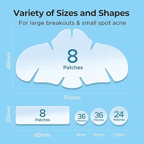 Miniatura 6 de TKTK Parches hidrocoloides nasales, tiras de poros de nariz XL de 3.583 x 1.890 in, parches hidrocoloides grandes para acné para cara, cubren