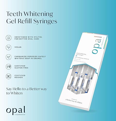 Miniatura 2 de Opal by Opalescence - Gel blanqueador dental al 20% para el hogar, jeringas de repuesto, (2 paquetes8 jeringas), kit de blanqueamiento dental de
