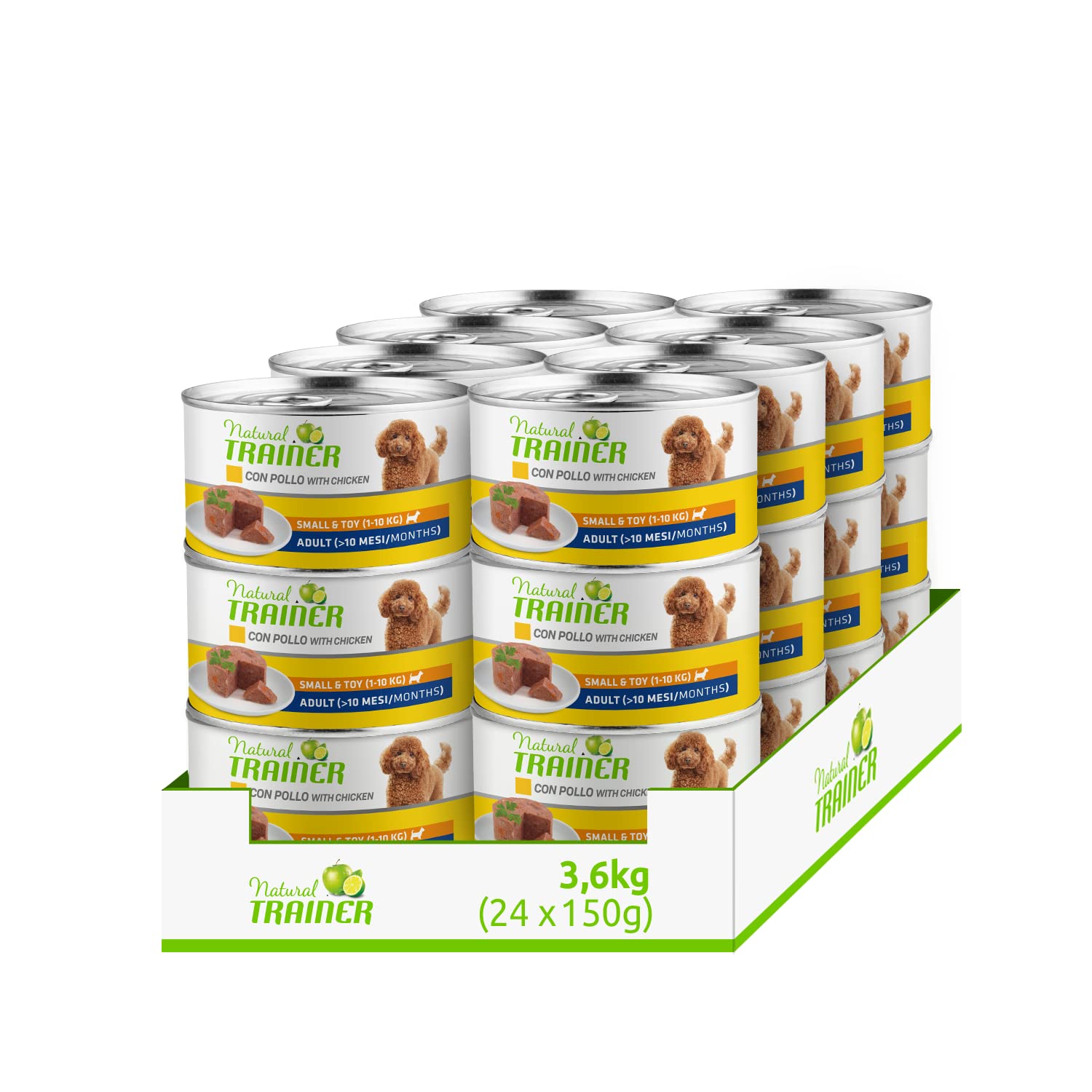 Natural Trainer Small & Toy mokra karma dla psów z kurczakiem 24 x 150 g