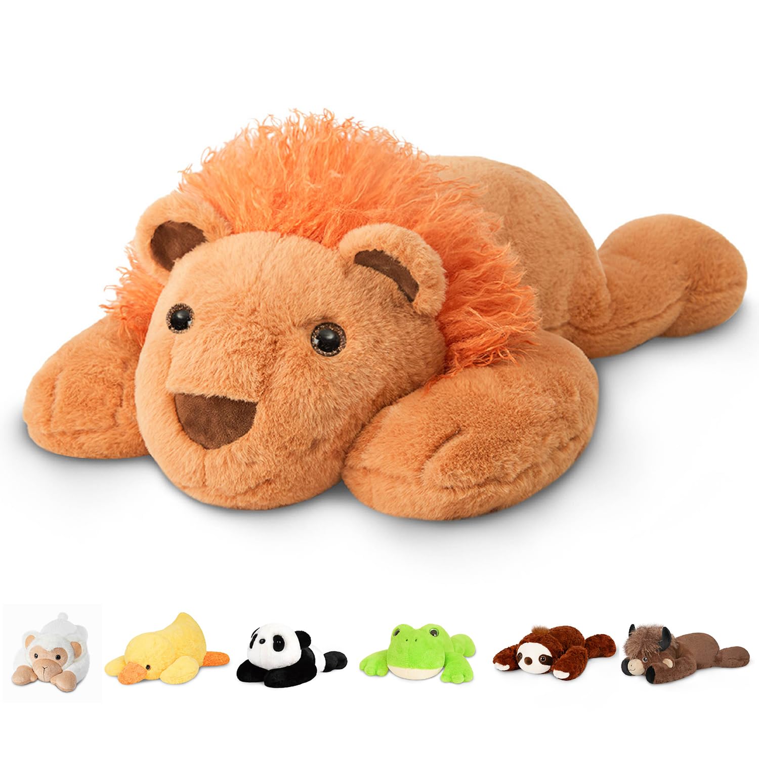 Niuniu Daddy Weighted Stuffed Animals, 20 in 3.3 lbs, Lion Calming Plush