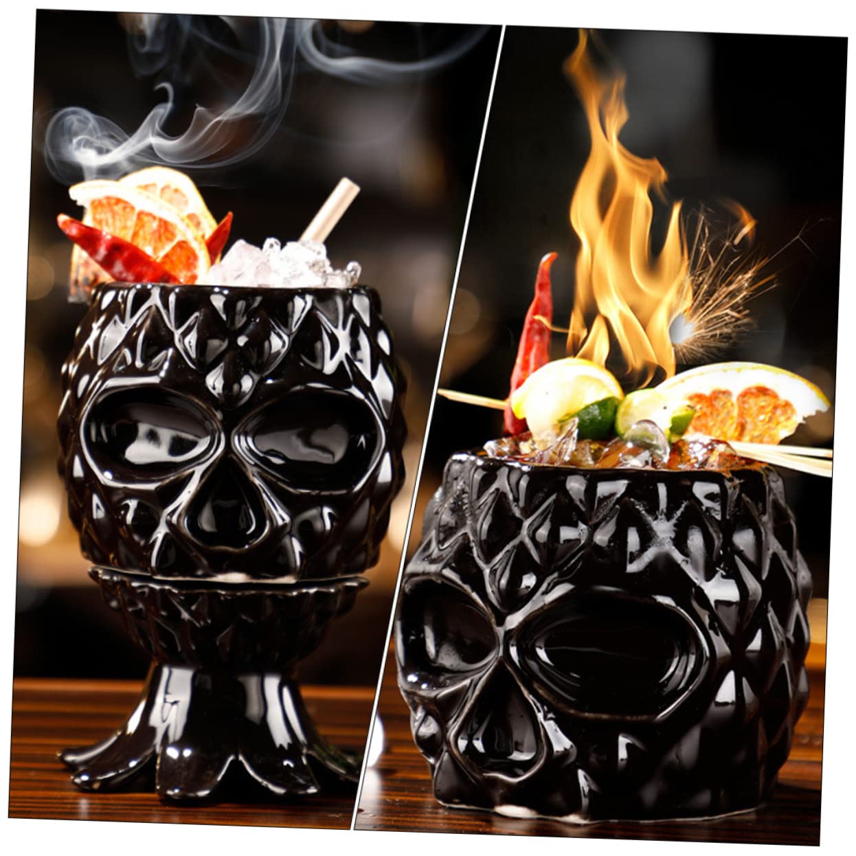 Cabilock 1 Pc Copa De Coctel Vasos De Bar Góticos Copas De Coctel Hawaianas Taza De Café De Frutas Vaso De Vino Lindas Copas De Coctel Copas De Helado Cerámica De Múltiples Fines