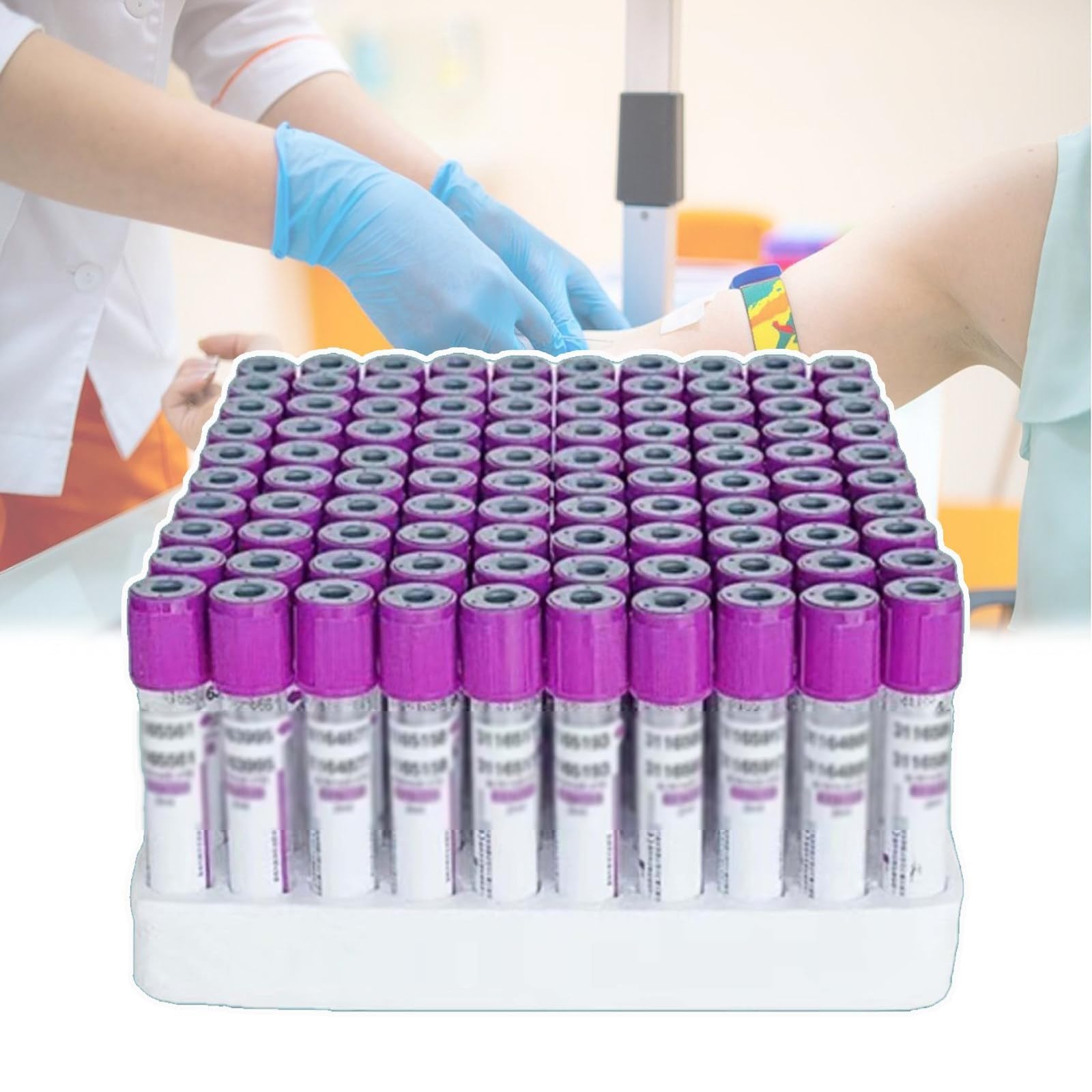 Tubos de recogida de sangre de coagulación de plástico, tubos de extracción de sangre al vacío con sellado hermético y presión negativa estándar para uso veterinario