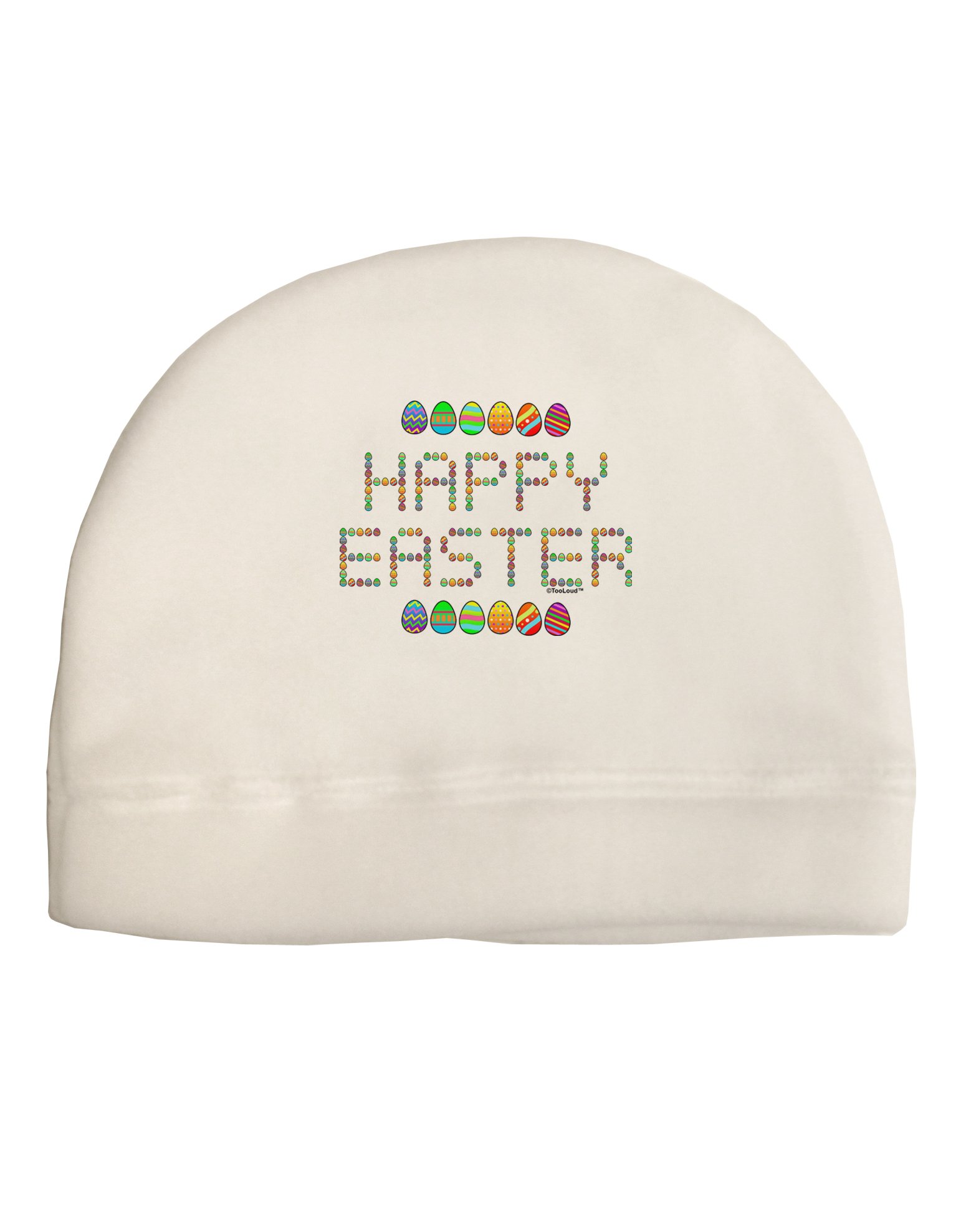 TOOLOUD Happy Easter Eggs Child Fleece Beanie Cap Hat White