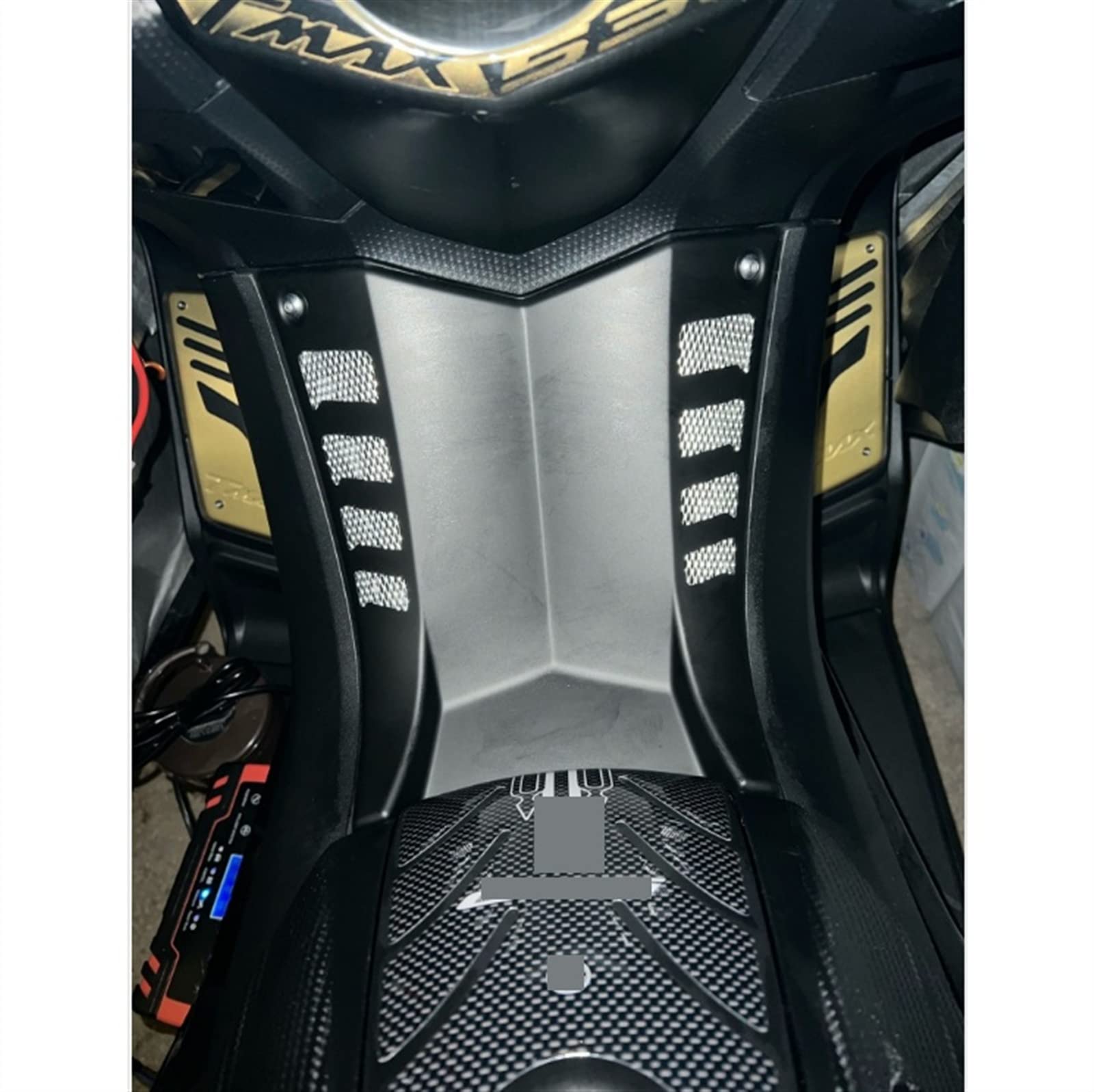 Nuova Copertura Centrale for Tunnel moto Compatibile con Yamaha TMAX 530 2012-2016 Tmax 530 2012 2013 2014 2015 2016 (Color : Matte Black, Size : A)