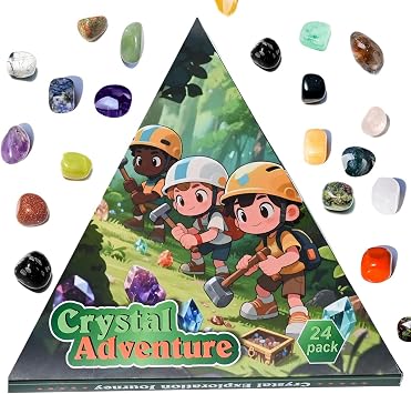 Christmas Calendar,24 Days Jewelry Collection Advent Calendar,Collectible Crystal Gem Ornaments for Women and Adults Festive Holiday