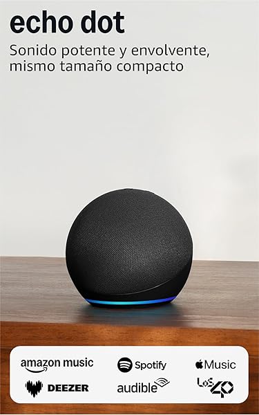 Echo Dot (5th Gen, 2022 Model) | Smart WiFi and Bluetooth Speaker with Alexa - with Louder and Wider Sound | Charcoal