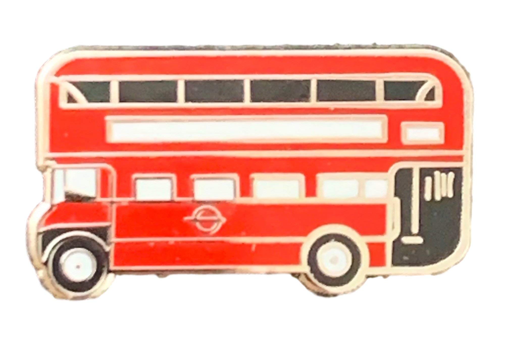 UK British Double Decker London Red Bus Quality enamel lapel pin badge T414