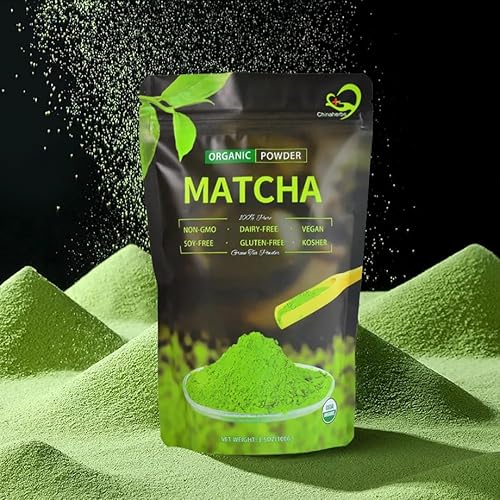 Miniatura 3 de Té verde matcha orgánico en polvo, 3.5 onzas, sin OMG, vegano, sin gluten, Kosher