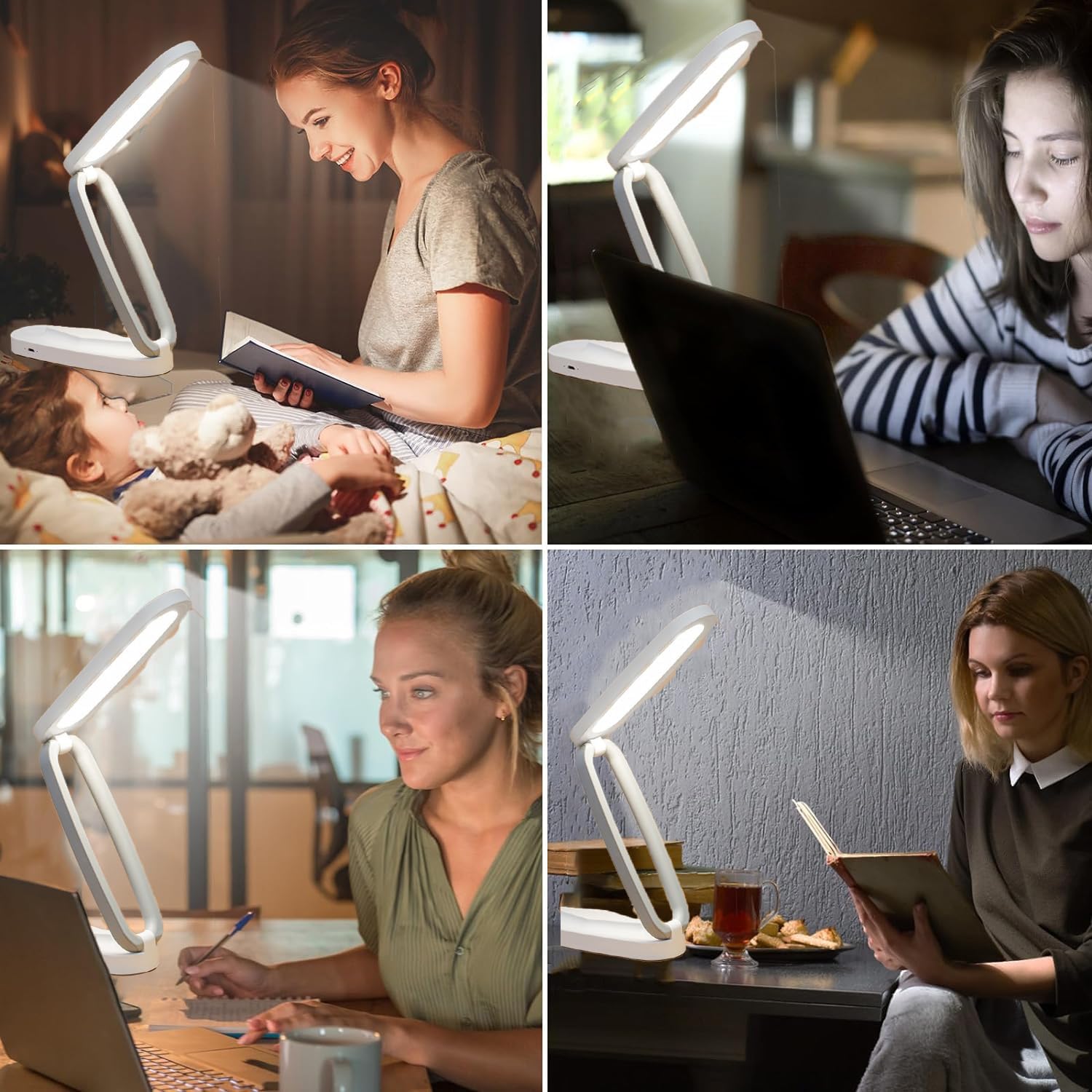 TEKCOOL Plastic LED Desk Lamp Dimmable Reading Table Lamp with USB Charging Port 3 Colour Mode,Touch Control Eye Caring, Desk for Study, Work (Pawn), Assorted.