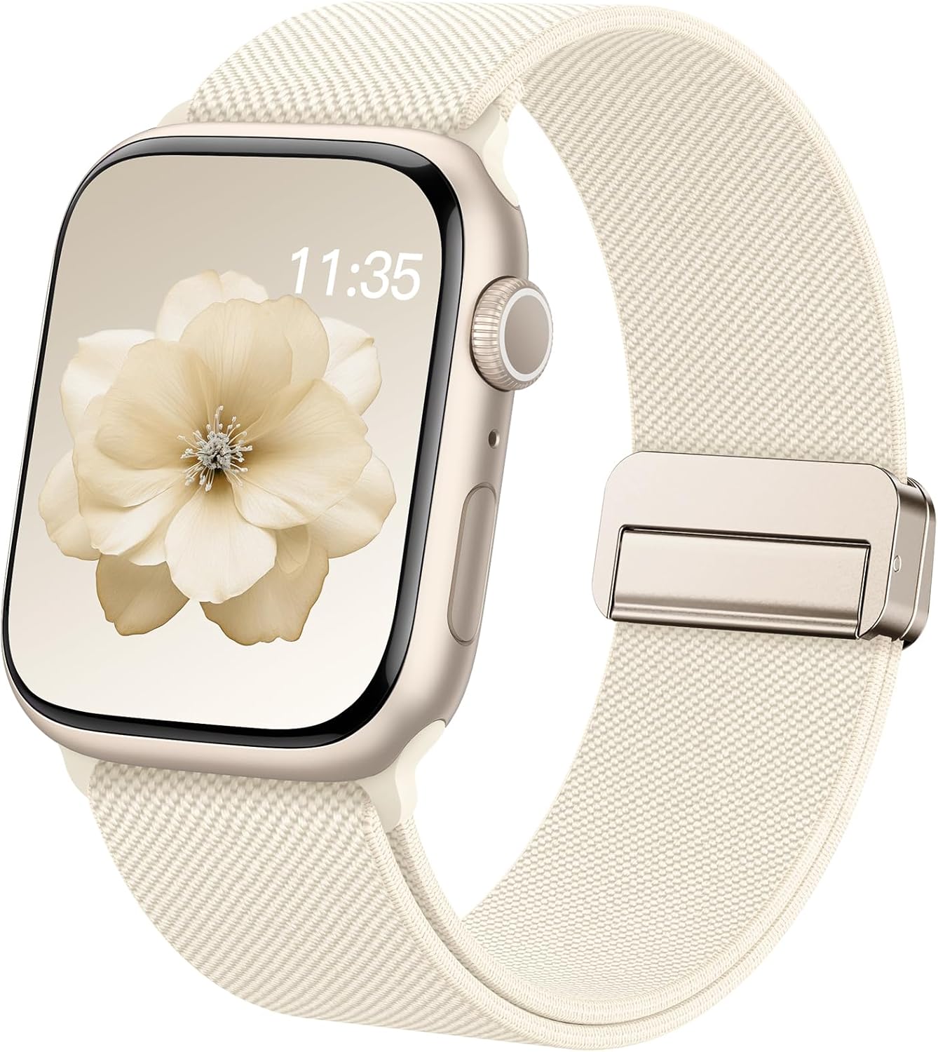 Stretchy Loop Sport Band Compatible with Apple Watch Bands 40mm 46mm 44mm 49mm 45mm 38mm 41mm 42mm for Women Men, Adjustable Magnetic Clasp Elastic Strap for iWatch Ultra, Se, Series 11 10 9 8 7 6 5 4 3 2 1