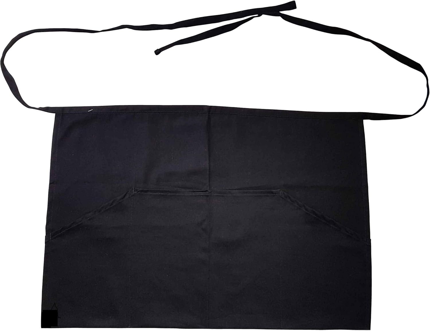 Bronta Mill Pack of 1 Waist Apron Black Short Apron Half Aprons
