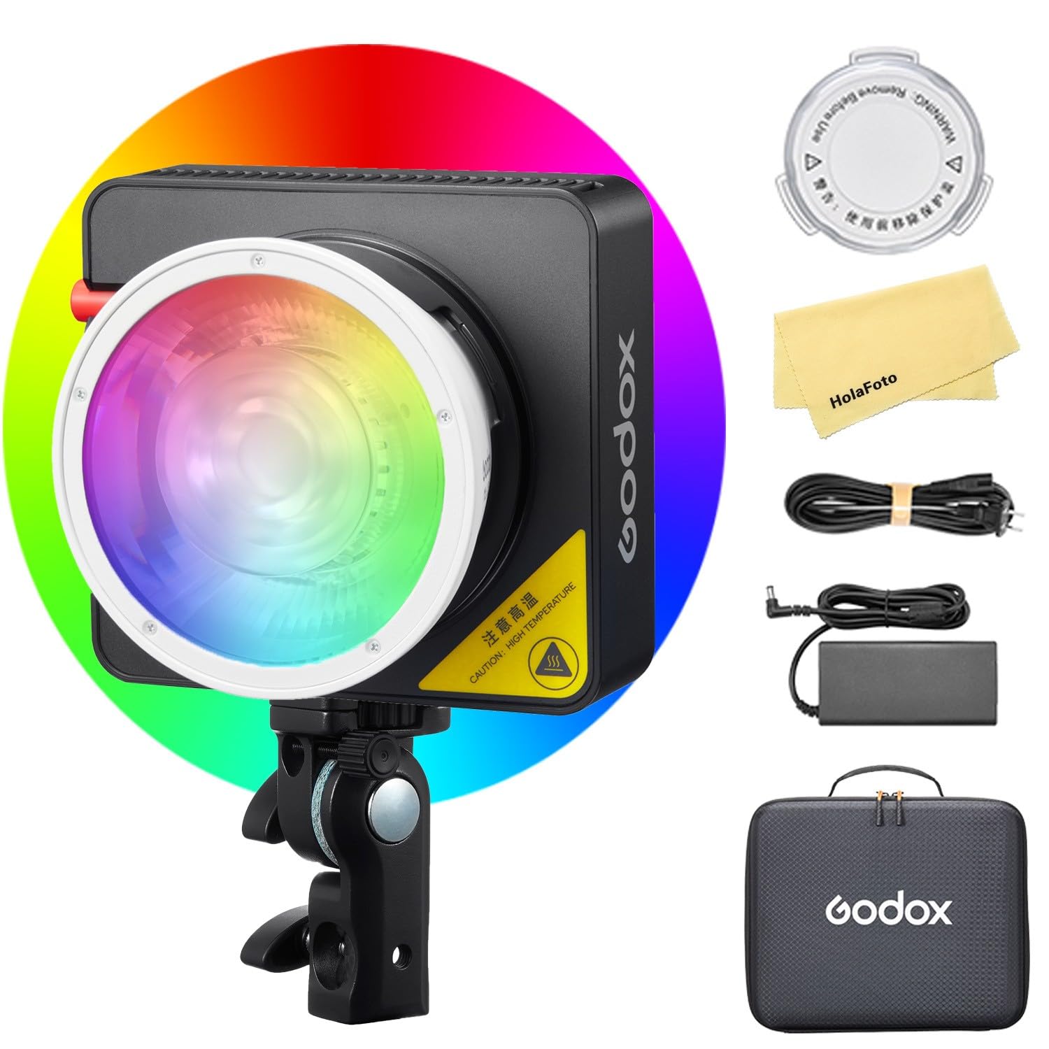 GODOX ML100R ML100 R Luz Vídeo LED RGB a Todo Color,Control por Bluetooth,CCT 1800K-10000K,CRI/TLCI 95,14 FX,Potencia de Entrada 110W,Diseño Compacto & Ligero para Cine Profesional,Vlogging,Fotografía