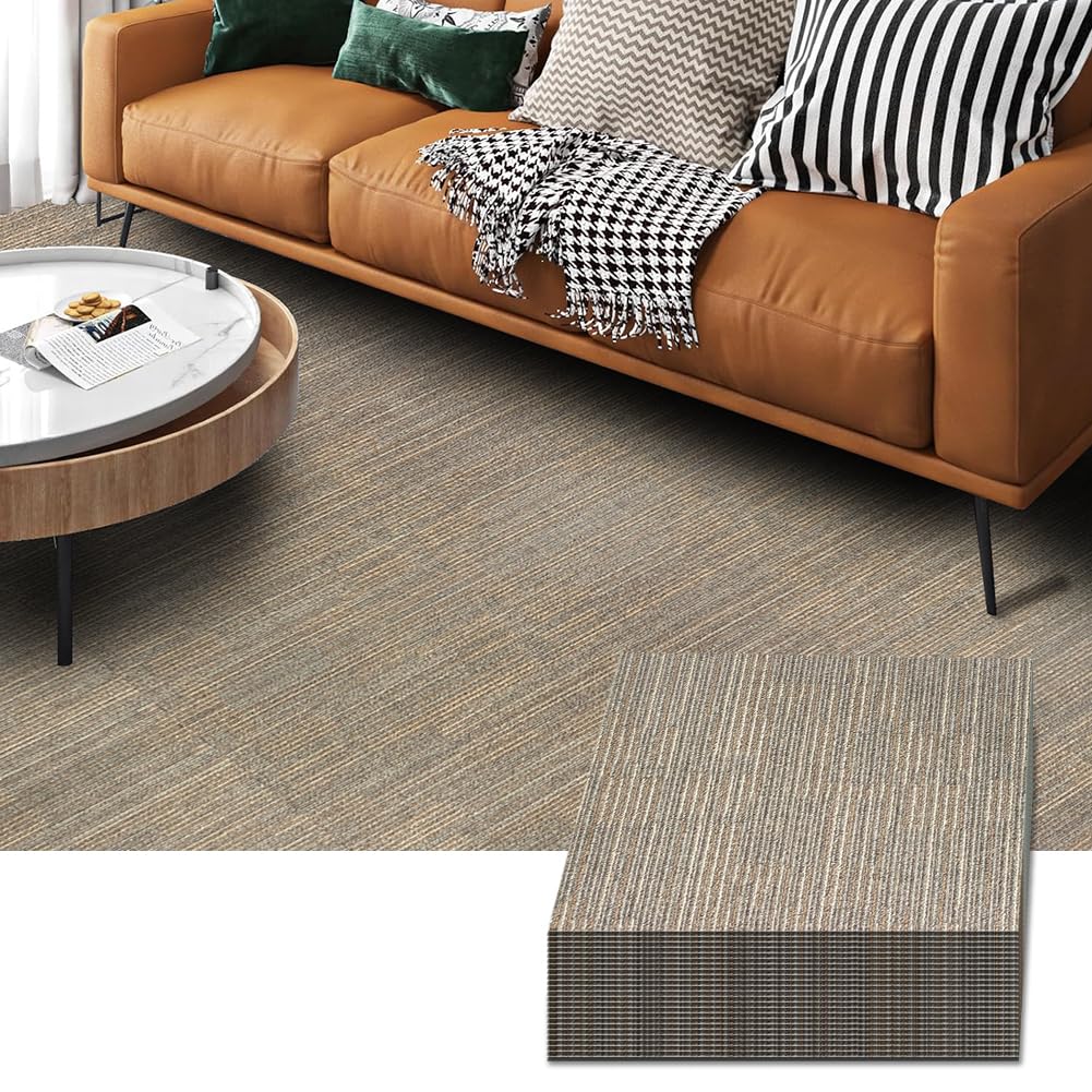 LITA Khaki Polypropylene Carpet Tiles