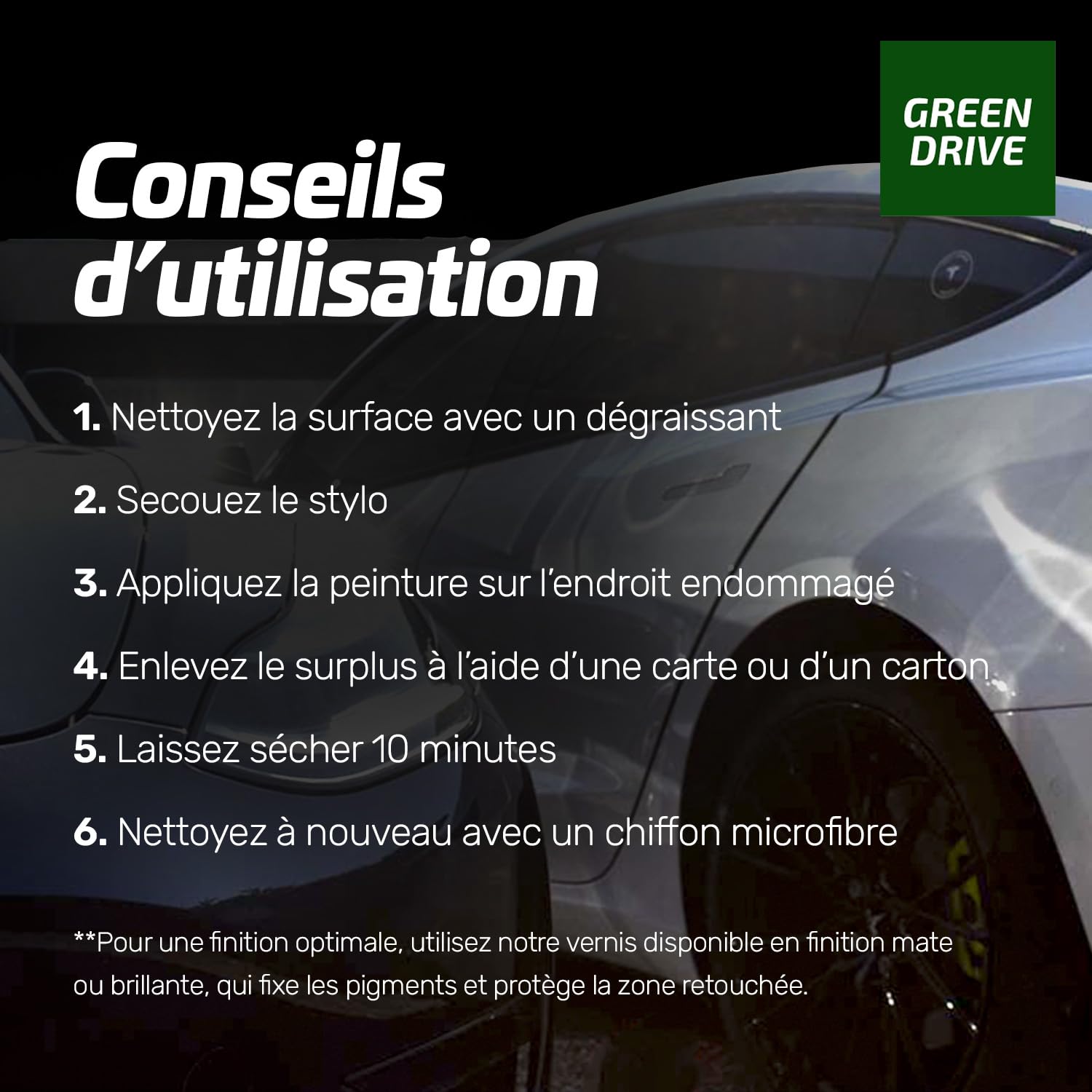 Stylo Retouche Peinture Carrosserie - Blanc perle nacré - Tesla Model 3 & Y (2019 à aujourd'hui) - Stylo Efface Rayure Carrosserie - Séchage Rapide - Protection UV