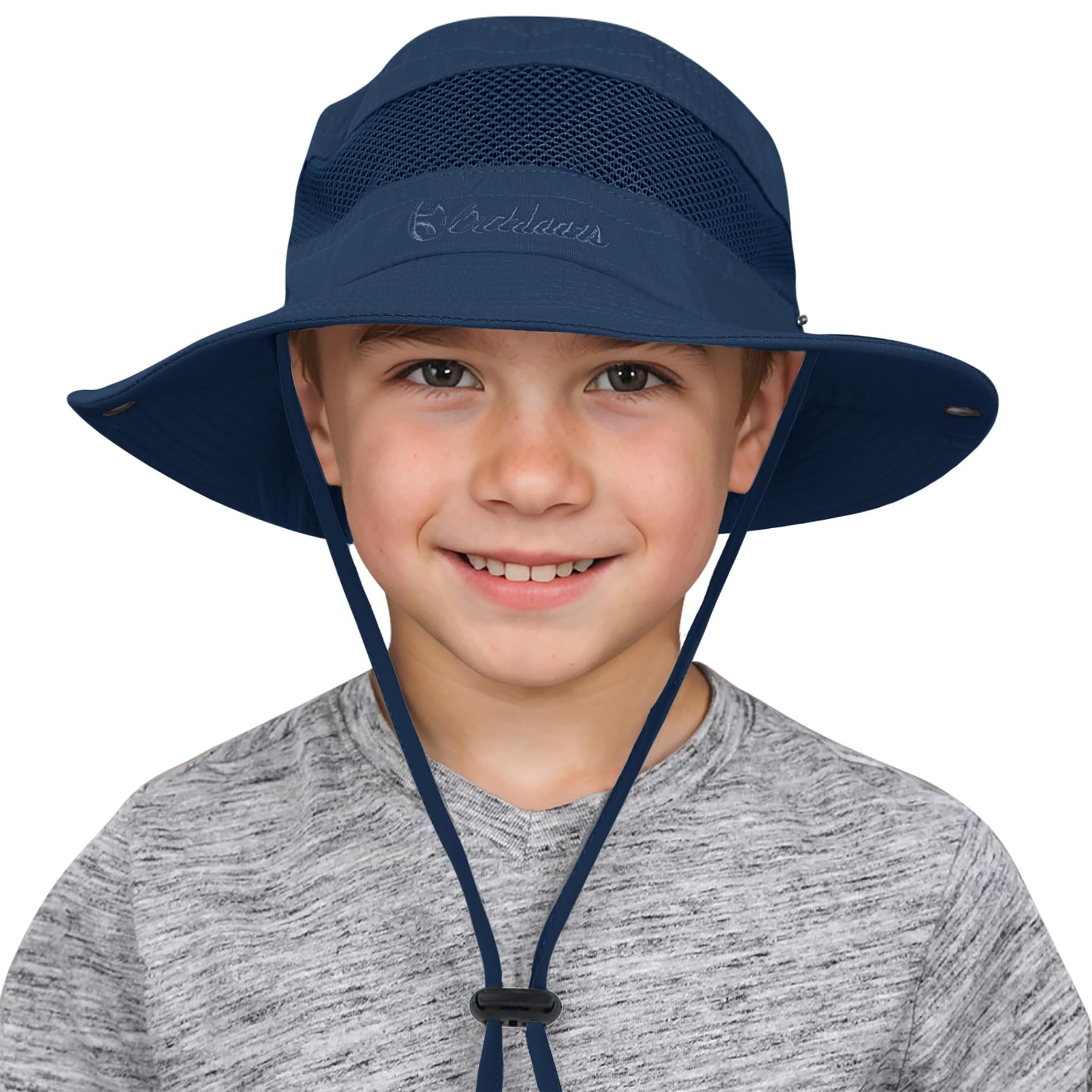 American Trends Kids Sun Hat UPF 50+ Wide Brim Sun Protection Outdoor Kids Bucket Hat Adjustable Boys Fishing Hats 5-13 Years