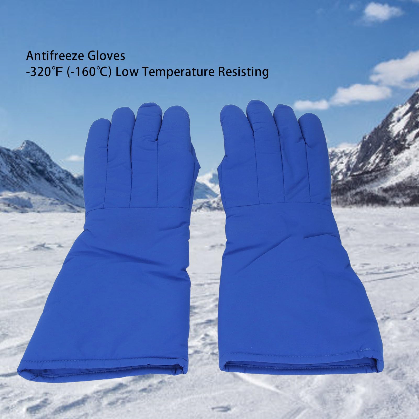 Frostschutzhandschuhe, Kälteschutzhandschuhe für den Umgang mit flüssigem Stickstoff und Trockeneis im Labor, 1 Paar, 48 cm