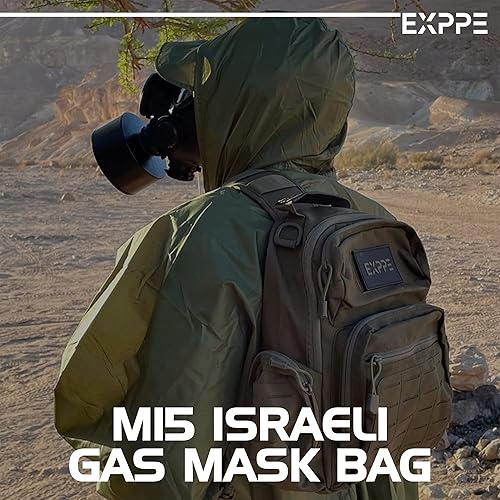 Miniatura 4 de Bolsa de máscara de gas israelí M15, bolsa táctica de emergencia de supervivencia