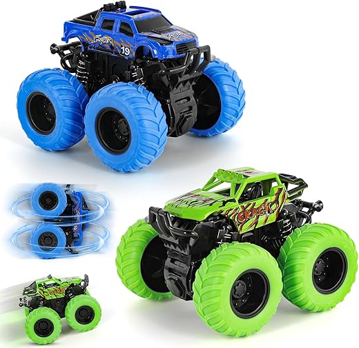 Monster Truck Macchinine, 2 Pezzi Macchinine per Bambini 2 3 4 5...