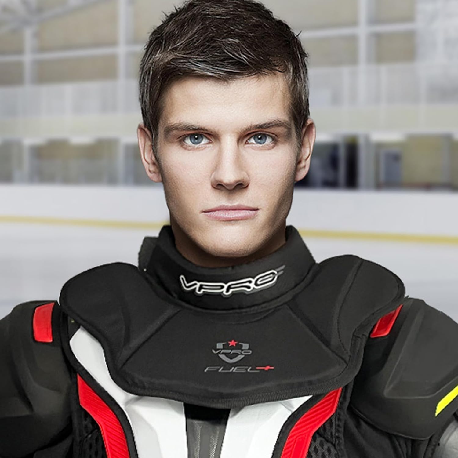 VPRO Hockey Goalie Neck Guard - Ice Hockey Throat Protector Guard - Lightweight and Adjustable Collar for Adult & Youth Players