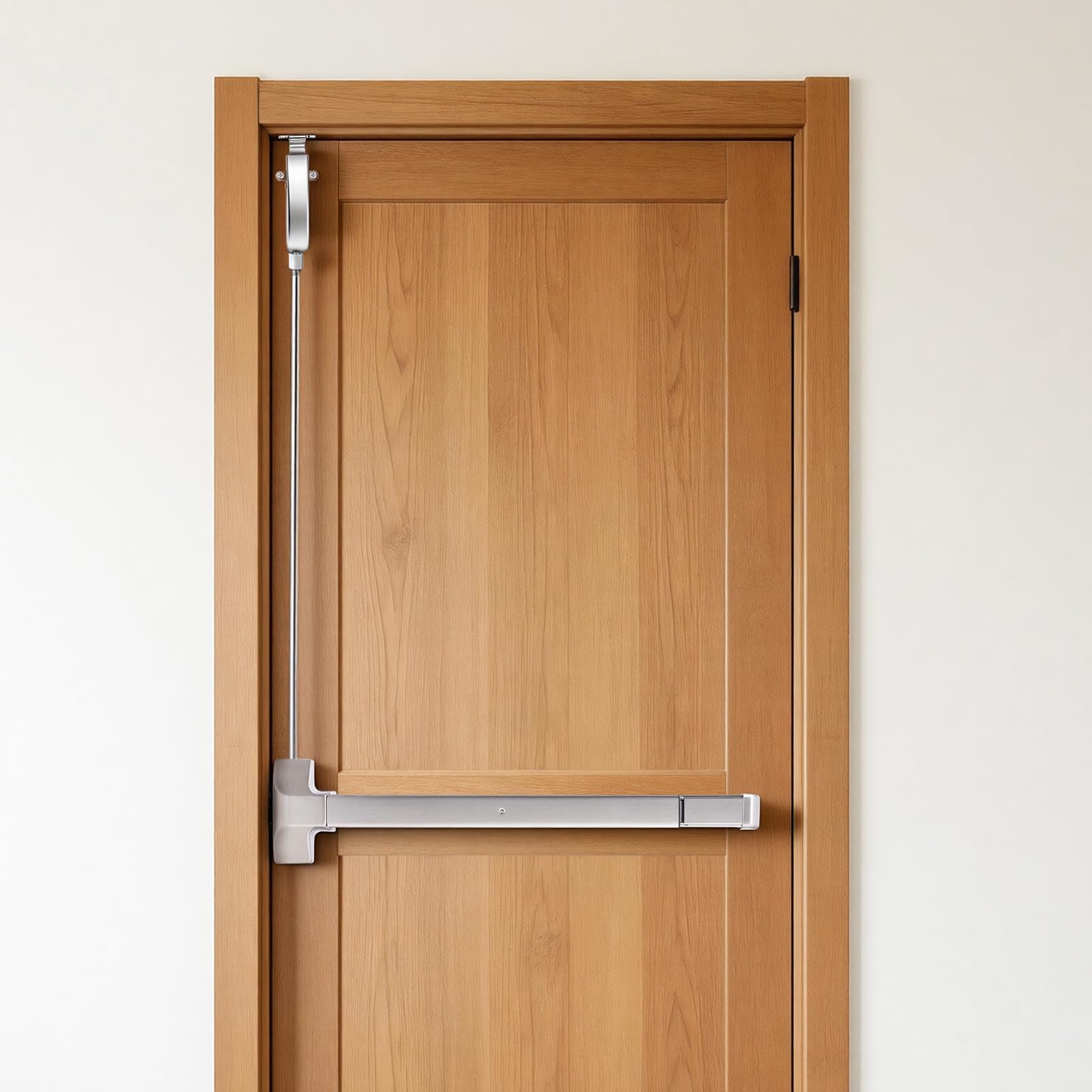 VEVOR Barre Anti-Panique de Sortie de Secours 711 mm Barre de Poussée de Porte Cadre en Métal pour Porte Métal ou Bois 711-1045 mm avec Tige Verticale