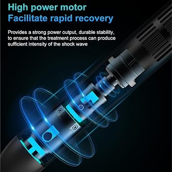 Handheld Shockwave Therapy Machine, Portable Extracorporeal E-D Shock Wave Device, OLED Display, 3 Adjustable Intensity Levels for Body Muscle Relaxation and Recovery