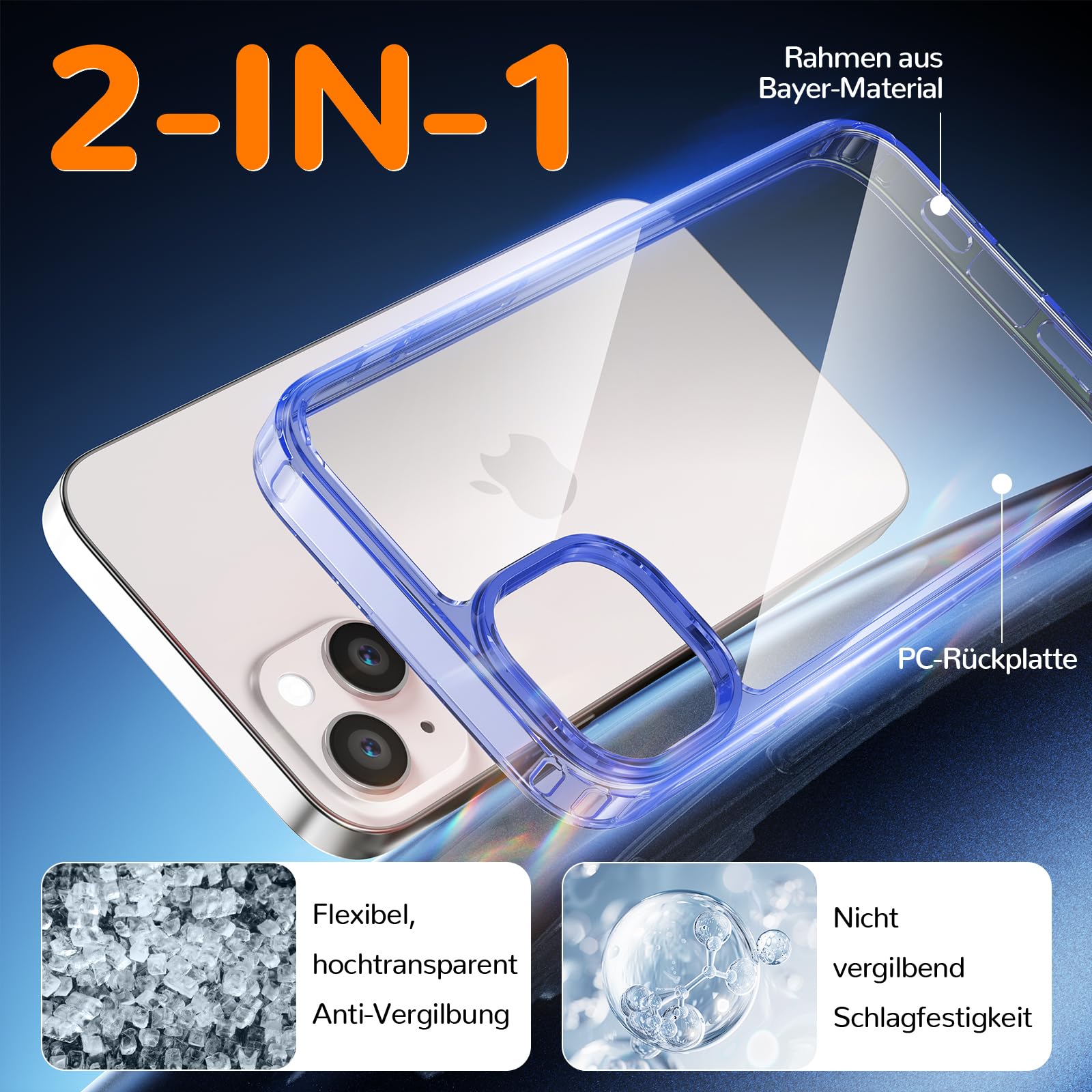 Clear Case for iPhone 15, Ultra Thin, Shockproof TPU Cover, Anti-Yellowing, Crystal Clear, Phone Case for Apple iPhone 15 - Clear — view 475